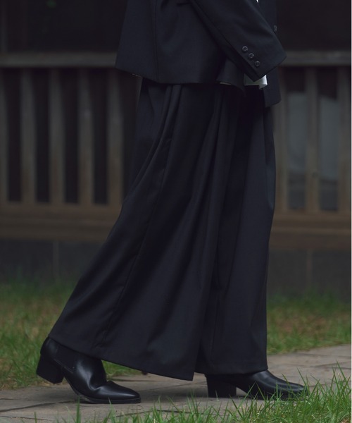 KUUUPY（クーピー）の「Deep Tuck Wide Pants - ディープタックワイドパンツ（スラックス・メンズ・チャコールグレー/グレー/ダークブラウン・SMALL/LARGE/MEDIUM）」の13枚目の写真