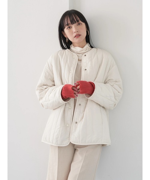 earth music&ecology(アースミュージックアンドエコロジー)の「ボアキルティングリバーシブルコート(その他アウター・レディース・カーキ/アイボリー/ブラック/モカ・M/L)」の6枚目の写真