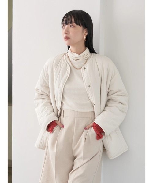 earth music&ecology(アースミュージックアンドエコロジー)の「ボアキルティングリバーシブルコート(その他アウター・レディース・カーキ/アイボリー/ブラック/モカ・M/L)」の7枚目の写真