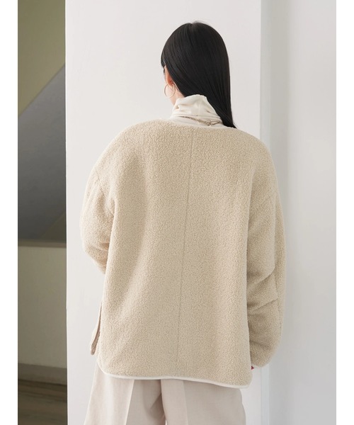 earth music&ecology(アースミュージックアンドエコロジー)の「ボアキルティングリバーシブルコート(その他アウター・レディース・カーキ/アイボリー/ブラック/モカ・M/L)」の14枚目の写真