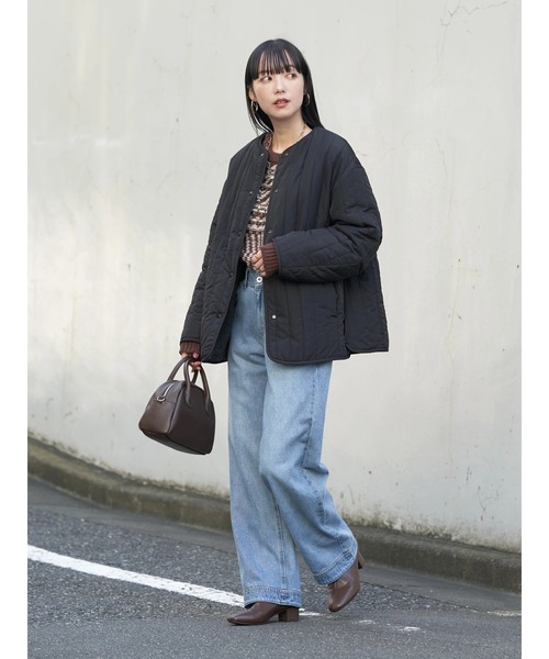 earth music&ecology(アースミュージックアンドエコロジー)の「ボアキルティングリバーシブルコート(その他アウター・レディース・カーキ/アイボリー/ブラック/モカ・M/L)」の20枚目の写真