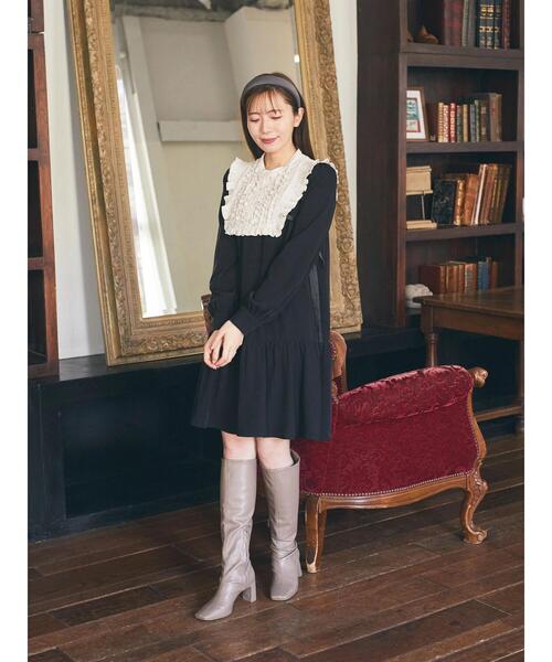 Areeam（アリーム）の「フリル衿付きミニワンピース（ワンピース