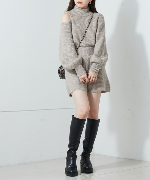 Chico（チコ）の「【SETUP対応】畦編ニットショートパンツ（その他パンツ・レディース・アイボリー/グレイッシュベージュ/チャコールグレー・FREE）」の13枚目の写真