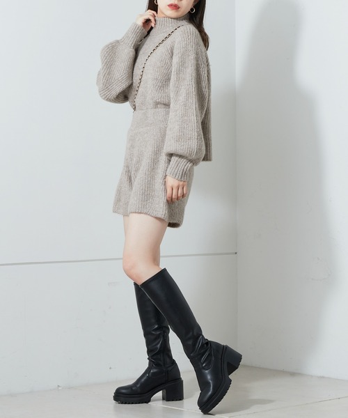 Chico（チコ）の「【SETUP対応】畦編ニットショートパンツ（その他パンツ・レディース・アイボリー/グレイッシュベージュ/チャコールグレー・FREE）」の14枚目の写真