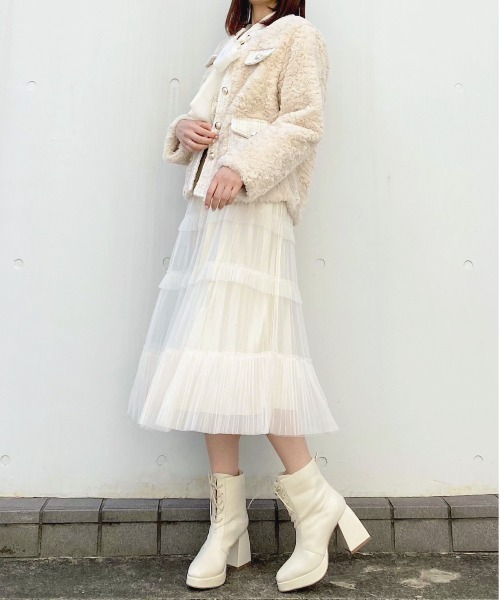 TITTY&CO.(ティティーアンドコー)の「【TITTY&CO.】スピンドルショートブーツ(ブーツ・レディース・ブラック/アイボリー・SMALL/LARGE/MEDIUM)」の5枚目の写真