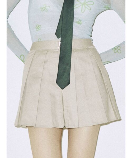 jouetie（ジュエティ）の「ZIPタックミニスカパン（その他パンツ・レディース・ブラック/グレー/アイボリー/ブルー・MEDIUM）」の2枚目の写真