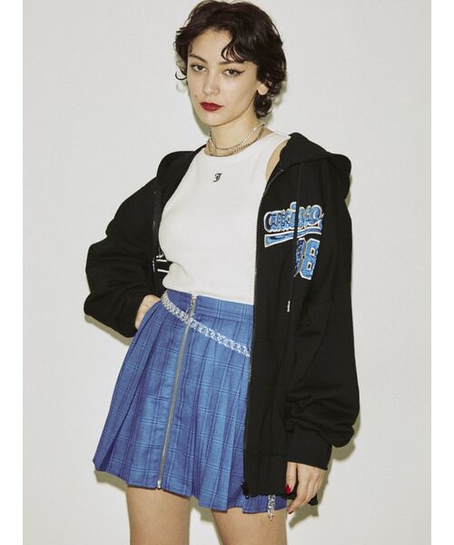 jouetie（ジュエティ）の「ZIPタックミニスカパン（その他パンツ・レディース・ブラック/グレー/アイボリー/ブルー・MEDIUM）」の18枚目の写真