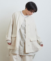 yuni（ユニ ）の「ツイルノーカラーコート C/Li/R/P twill no collar