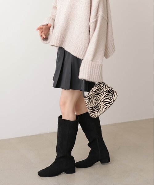 RAY CASSIN（レイカズン）の「ボックスタックミニスカート（スカート・レディース・ブラック/ブラウン/ベージュ・FREE）」の5枚目の写真