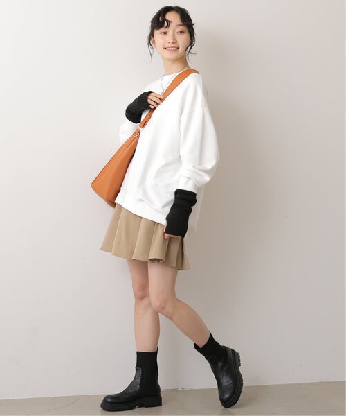 RAY CASSIN（レイカズン）の「ボックスタックミニスカート（スカート・レディース・ブラック/ブラウン/ベージュ・FREE）」の14枚目の写真