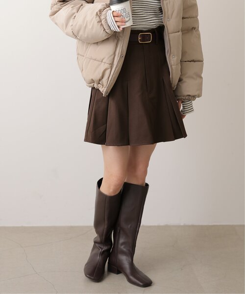 RAY CASSIN（レイカズン）の「ボックスタックミニスカート（スカート・レディース・ブラック/ブラウン/ベージュ・FREE）」の16枚目の写真