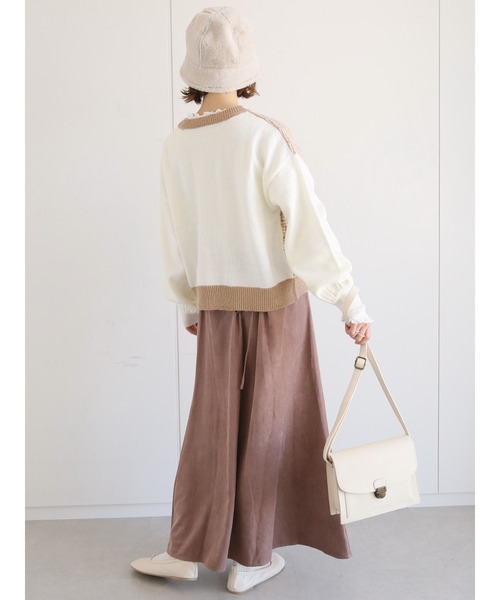 ehka sopo(エヘカソポ)の「後ろレースアップマーメイドスカート(スカート・レディース・モカ/キナリ/ブラック・フリ-)」の14枚目の写真