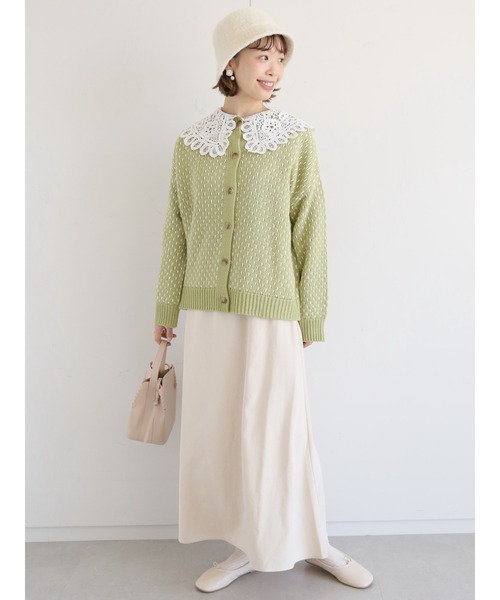 ehka sopo(エヘカソポ)の「後ろレースアップマーメイドスカート(スカート・レディース・モカ/キナリ/ブラック・フリ-)」の6枚目の写真