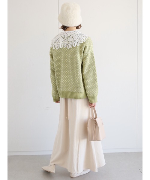 ehka sopo(エヘカソポ)の「後ろレースアップマーメイドスカート(スカート・レディース・モカ/キナリ/ブラック・フリ-)」の11枚目の写真