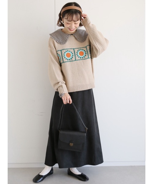 ehka sopo(エヘカソポ)の「後ろレースアップマーメイドスカート(スカート・レディース・モカ/キナリ/ブラック・フリ-)」の17枚目の写真