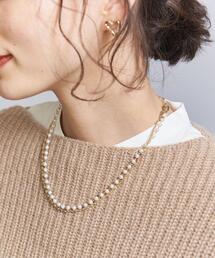 BEAUTY&YOUTH UNITED ARROWS | ミニ フェイクパール×ネジリチェーン ネックレス-2WAY-(ネックレス)
