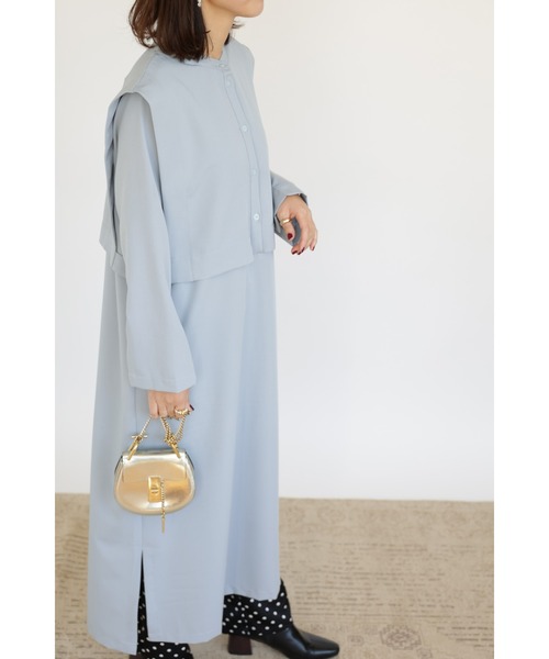 希少❣️超美品　Atelier GG 素敵すぎるワンピース　サイズ23 洗える】クリスタルアムンゼン ウエスト切り替え ワンピース
