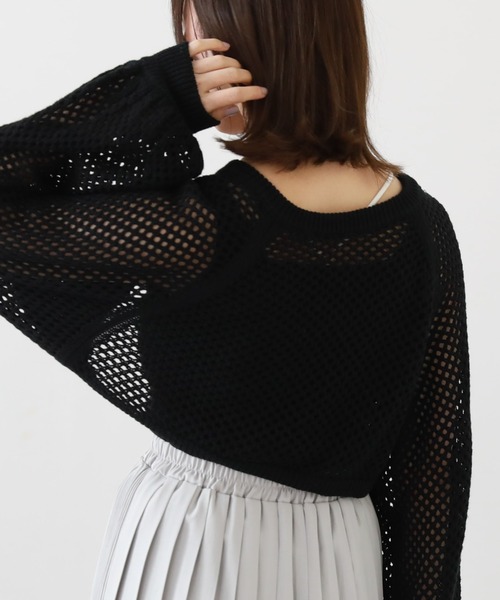 archives（アルシーヴ）の「チェーンニットボレロアンサンブル（ニット/セーター・レディース・ブルー/アイボリー/ブラック/グレイッシュベージュ・MEDIUM）」の21枚目の写真