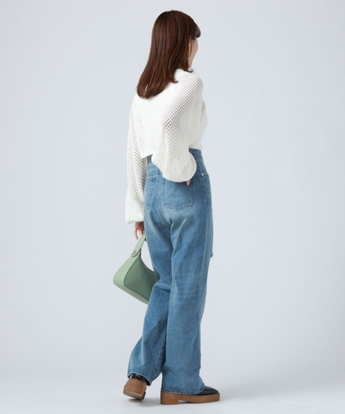 archives（アルシーヴ）の「チェーンニットボレロアンサンブル（ニット/セーター・レディース・ブルー/アイボリー/ブラック/グレイッシュベージュ・MEDIUM）」の6枚目の写真