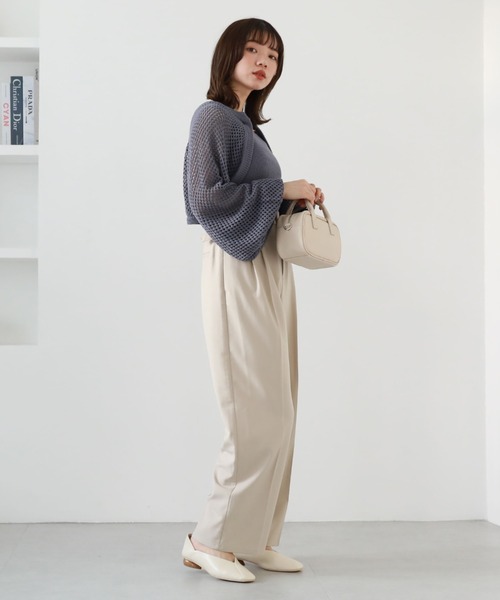 archives（アルシーヴ）の「チェーンニットボレロアンサンブル（ニット/セーター・レディース・ブルー/アイボリー/ブラック/グレイッシュベージュ・MEDIUM）」の17枚目の写真