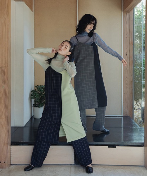 CASMI アシンメトリーワンピース アシンメトリーデザインセットワンピース