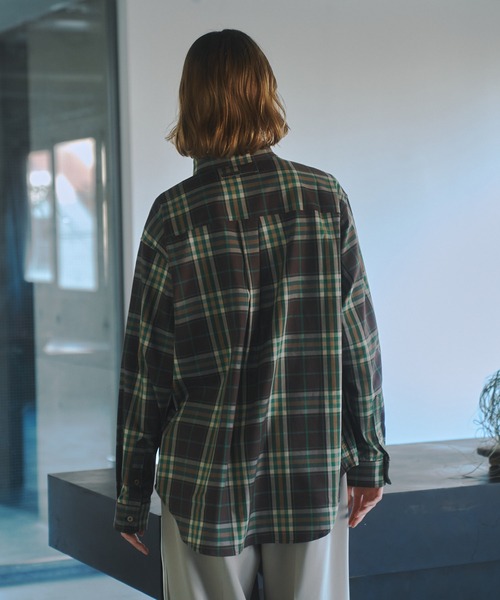 DOOPZ(ドープス)の「CLASSIC CHECK OVERSIZED SHIRT - クラシックチェックオーバーサイズシャツ(シャツ/ブラウス・メンズ・グリーン/ベージュ・LARGE/MEDIUM/SMALL)」の12枚目の写真