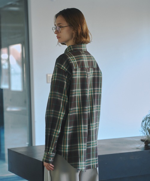 DOOPZ(ドープス)の「CLASSIC CHECK OVERSIZED SHIRT - クラシックチェックオーバーサイズシャツ(シャツ/ブラウス・メンズ・グリーン/ベージュ・LARGE/MEDIUM/SMALL)」の11枚目の写真