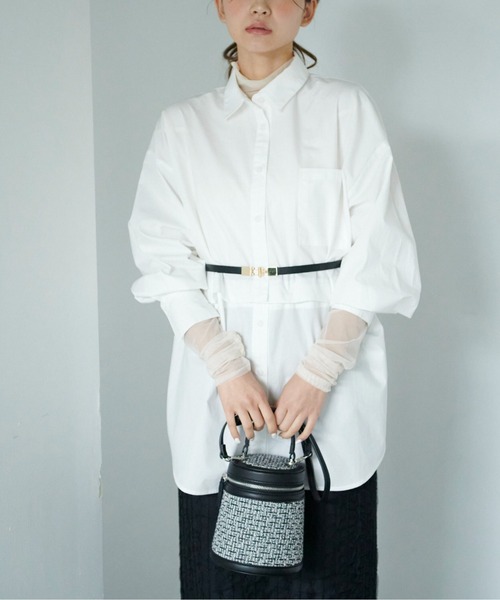 FREE'S MART(フリーズマート)の「◆マルチウェイビッグシャツ(シャツ/ブラウス・レディース・ホワイト/グリーン/ブルー・SMALL/MEDIUM)」の4枚目の写真