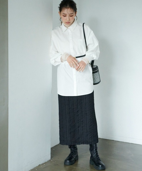 FREE'S MART(フリーズマート)の「◆マルチウェイビッグシャツ(シャツ/ブラウス・レディース・ホワイト/グリーン/ブルー・SMALL/MEDIUM)」の9枚目の写真