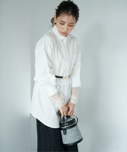 FREE'S MART(フリーズマート)の「◆マルチウェイビッグシャツ(シャツ/ブラウス・レディース・ホワイト/グリーン/ブルー・SMALL/MEDIUM)」の6枚目の写真