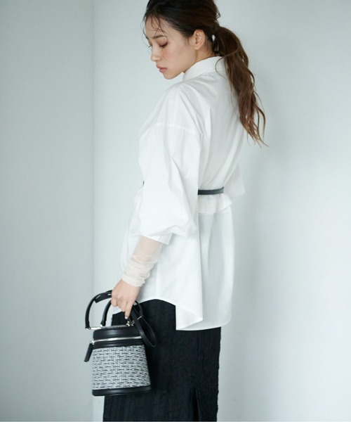 FREE'S MART(フリーズマート)の「◆マルチウェイビッグシャツ(シャツ/ブラウス・レディース・ホワイト/グリーン/ブルー・SMALL/MEDIUM)」の8枚目の写真