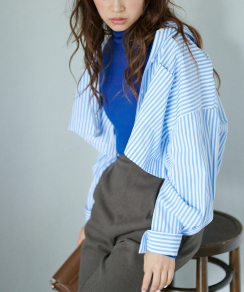 FREE'S MART(フリーズマート)の「◆マルチウェイビッグシャツ(シャツ/ブラウス・レディース・ホワイト/グリーン/ブルー・SMALL/MEDIUM)」の13枚目の写真