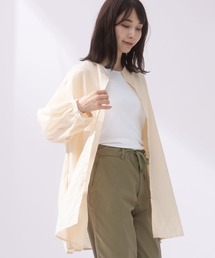 麻混 チュニック シャツ
