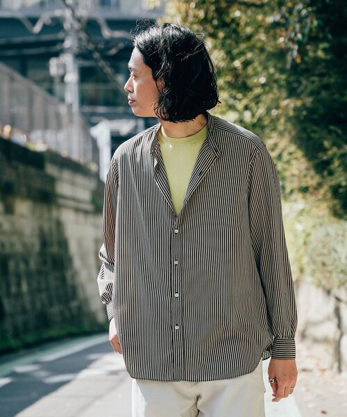 セール】【LA BOUCLE / ラブークル】スタンドカラーシャツ