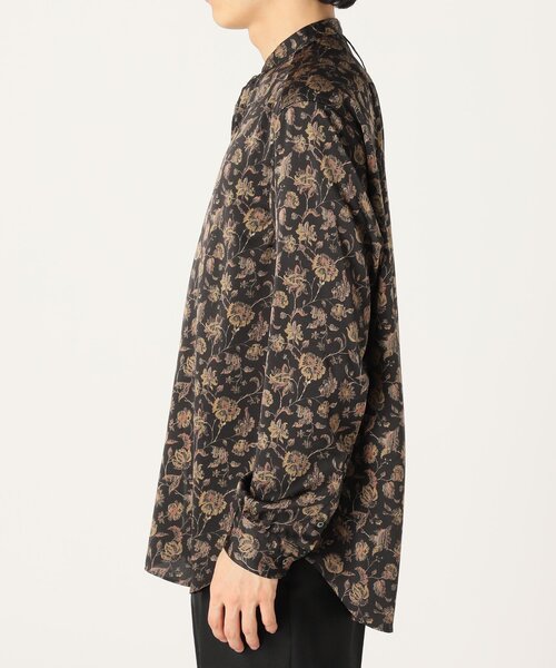 EDIFICE LA BOUCLE（エディフィスラブークル）の「【LA BOUCLE / ラブークル】スタンドカラーシャツ パターン（シャツ/ブラウス・メンズ・ブラック/ブラック系その他/ブラック×ブラック/ブラックミックス/スミクロ・2/3/1）」の6枚目の写真