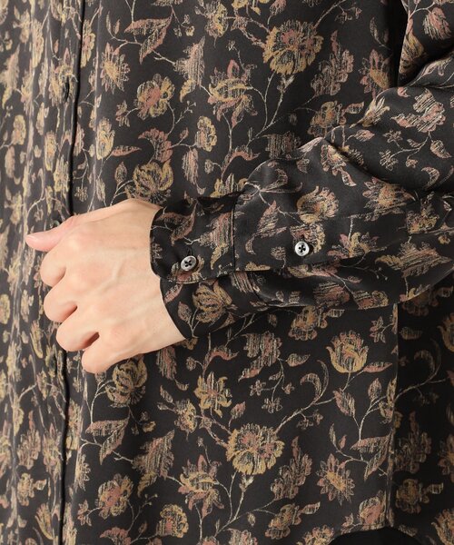 EDIFICE LA BOUCLE（エディフィスラブークル）の「【LA BOUCLE / ラブークル】スタンドカラーシャツ パターン（シャツ/ブラウス・メンズ・ブラック/ブラック系その他/ブラック×ブラック/ブラックミックス/スミクロ・2/3/1）」の12枚目の写真