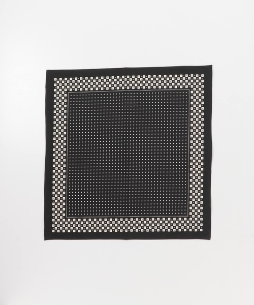 LIFE STYLE TAILOR コットンシルクドット柄ネッカチーフ（ハンカチ