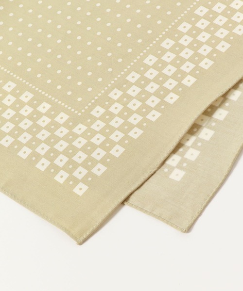 LIFE STYLE TAILOR コットンシルクドット柄ネッカチーフ（ハンカチ