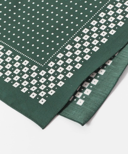 LIFE STYLE TAILOR コットンシルクドット柄ネッカチーフ（ハンカチ