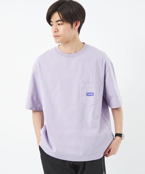 CHUMS(チャムス)の「【別注】<CHUMS> ロゴ ポケット Tシャツ カットソー(Tシャツ/カットソー・メンズ・ライラック/ベージュ/ホワイト・S/XL/L/M)」の3枚目の写真