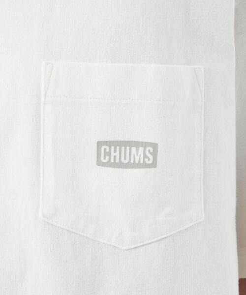 CHUMS(チャムス)の「【別注】<CHUMS> ロゴ ポケット Tシャツ カットソー(Tシャツ/カットソー・メンズ・ライラック/ベージュ/ホワイト・S/XL/L/M)」の19枚目の写真