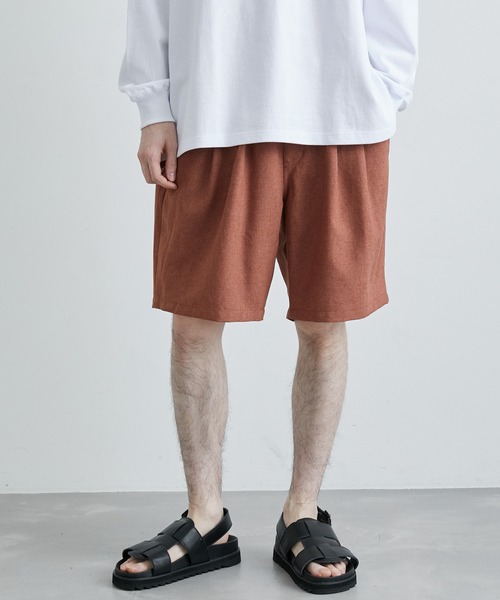 JUNRED(ジュンレッド)の「リネンライクイージーショートパンツ(その他パンツ・メンズ・オリーブ/ブラウン/キナリ・M/L/LL)」の6枚目の写真