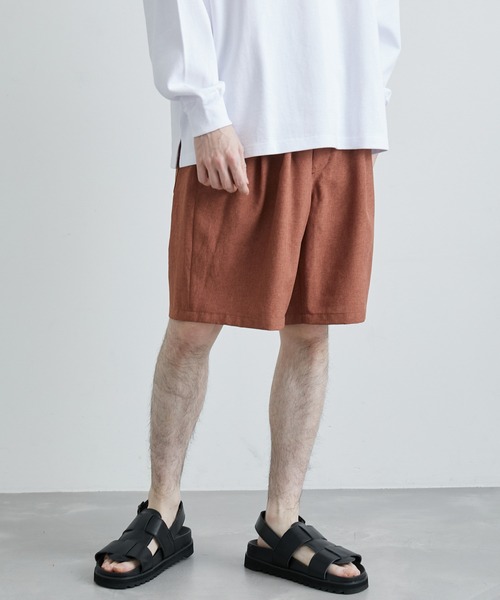 JUNRED(ジュンレッド)の「リネンライクイージーショートパンツ(その他パンツ・メンズ・オリーブ/ブラウン/キナリ・M/L/LL)」の7枚目の写真