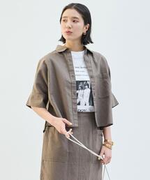 green label relaxing（グリーンレーベルリラクシング）の「コルトレイクリネン コットン クロップド シャツ（シャツ/ブラウス）」