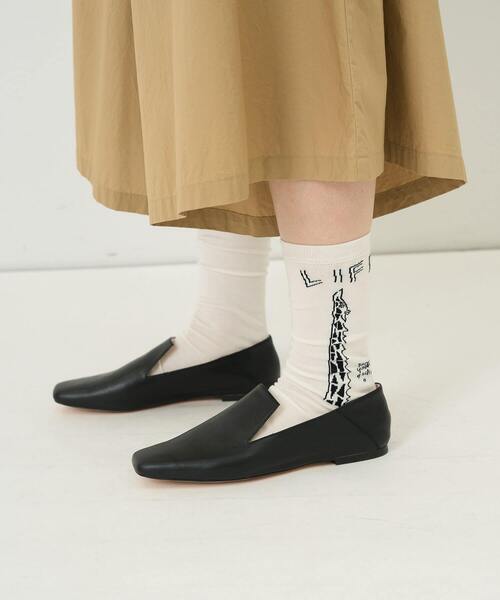 conges payes ADIEU TRISTESSE（コンジェ ペイエ アデュートリステス）の「山口一郎さんコラボソックス（ソックス/靴下・レディース・オフホワイト/ベージュ・FREE）」の7枚目の写真