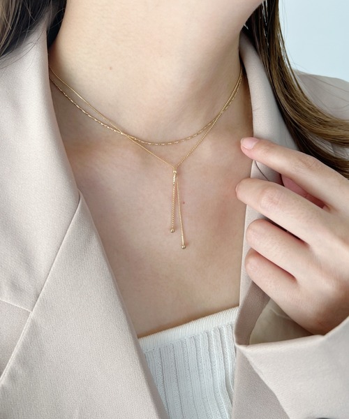 iso（イソ）の「Y字ループタイネックレス（ネックレス・レディース・シルバー/ゴールド・FREE）」の20枚目の写真