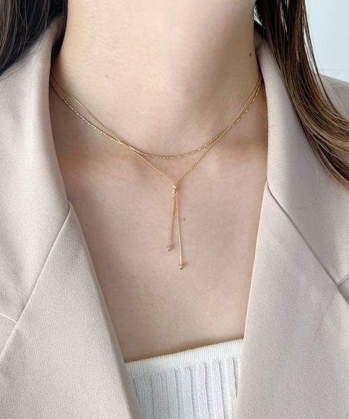 iso（イソ）の「Y字ループタイネックレス（ネックレス・レディース・シルバー/ゴールド・FREE）」の18枚目の写真