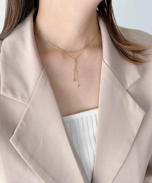iso（イソ）の「Y字ループタイネックレス（ネックレス・レディース・シルバー/ゴールド・FREE）」の21枚目の写真