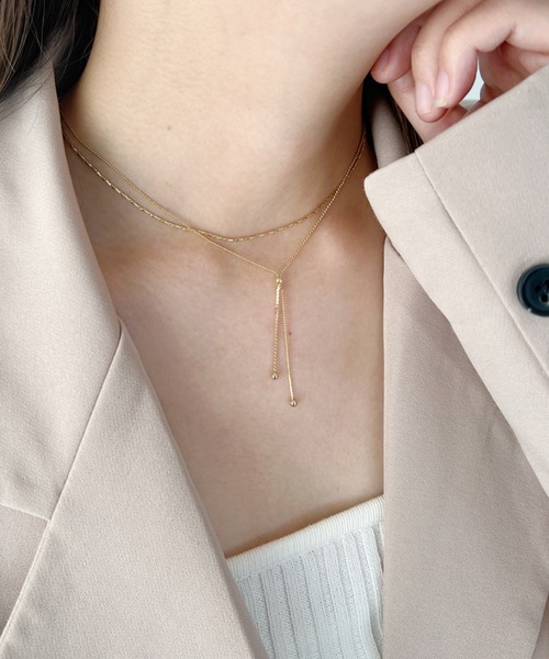 iso（イソ）の「Y字ループタイネックレス（ネックレス・レディース・シルバー/ゴールド・FREE）」の19枚目の写真