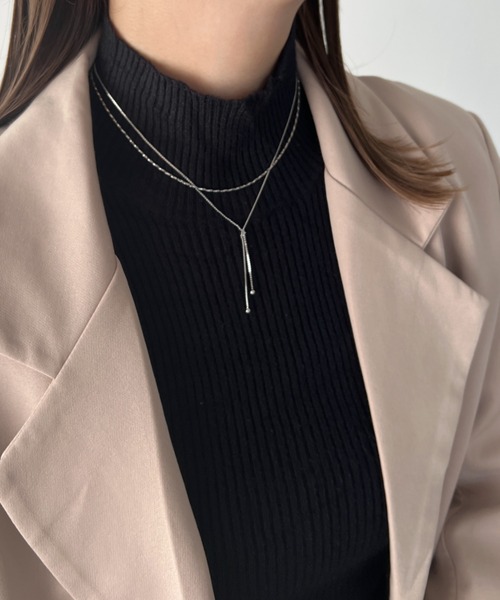 iso（イソ）の「Y字ループタイネックレス（ネックレス・レディース・シルバー/ゴールド・FREE）」の15枚目の写真